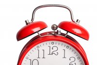 Image of a red alarm clock